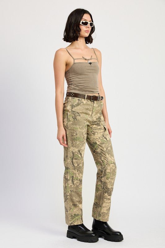 CAMO CARGO PANTS - Bitsy Gypsy Boutique