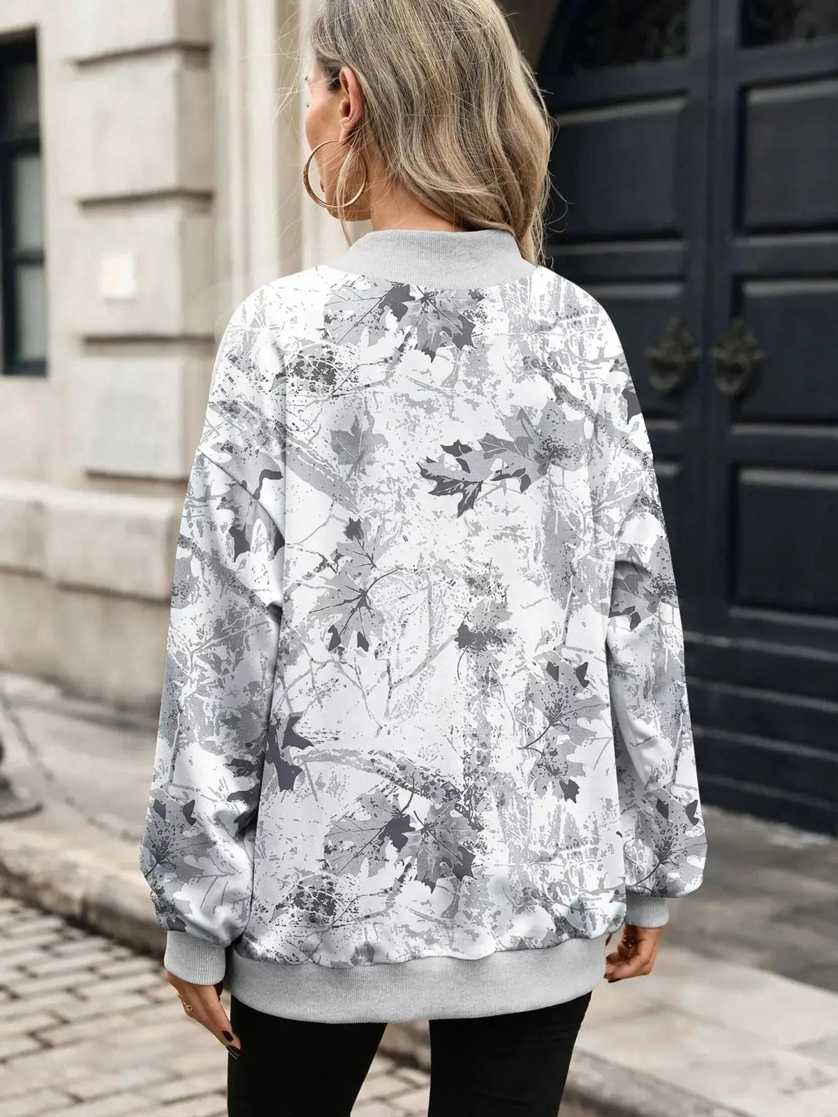 Camouflage Print Mock Neck Sweatshirt - Bitsy Gypsy Boutique