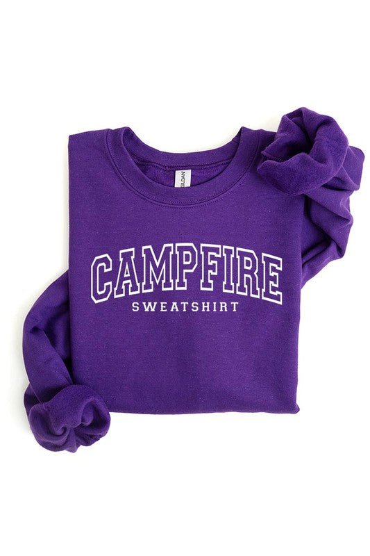 Campfire Sweatshirt Graphic Fleece Sweatshirts - Bitsy Gypsy Boutique