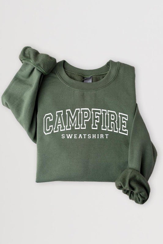 Campfire Sweatshirt Graphic Fleece Sweatshirts - Bitsy Gypsy Boutique