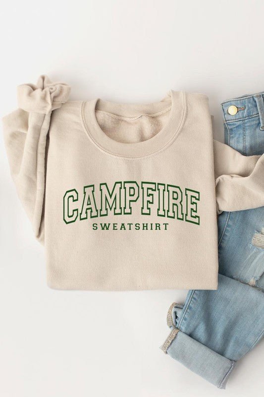 Campfire Sweatshirt Graphic Fleece Sweatshirts - Bitsy Gypsy Boutique