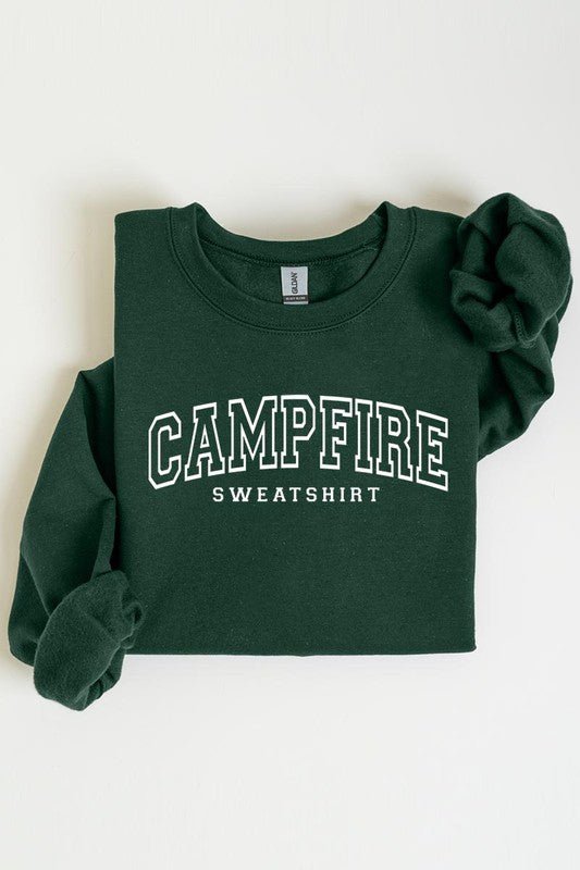 Campfire Sweatshirt Graphic Fleece Sweatshirts - Bitsy Gypsy Boutique