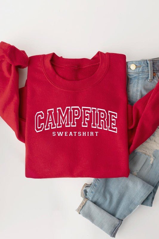 Campfire Sweatshirt Graphic Fleece Sweatshirts - Bitsy Gypsy Boutique