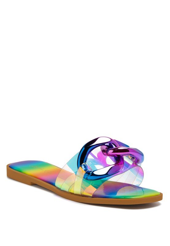 CAROONS CLEAR SLIDE FLATS - Bitsy Gypsy Boutique