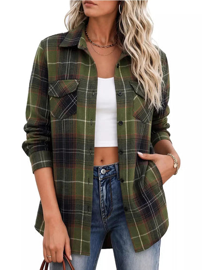 Casual Plaid Button-Down Shirt - Bitsy Gypsy Boutique