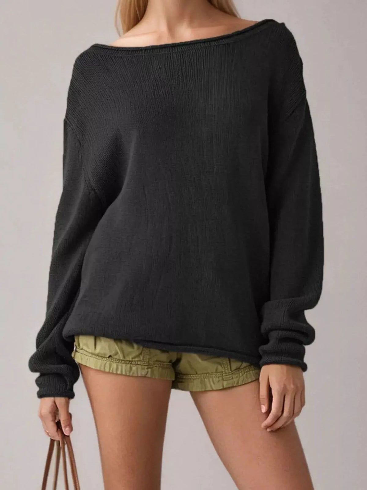 Casual Striped Boat Neck Sweater - Bitsy Gypsy Boutique