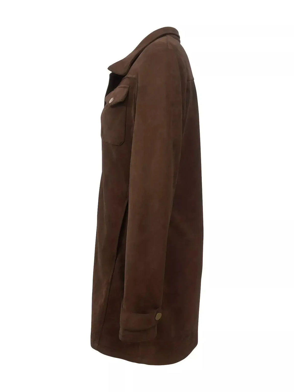 Full Size Pockets Front Long Sleeve Jacket Plus Size by Trendsi