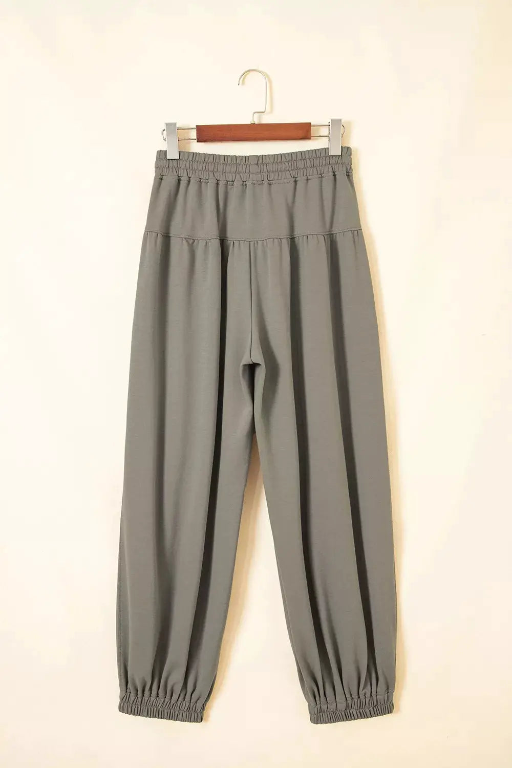 Elastic Waist Drawstring Wide Leg Full Length Pants by Trendsi