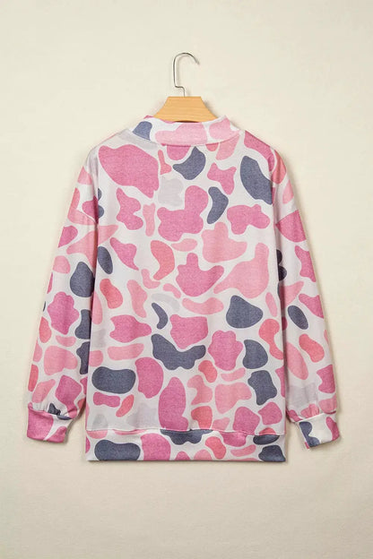 Camouflage Western Style Pullover Sweatshirt by Trendsi