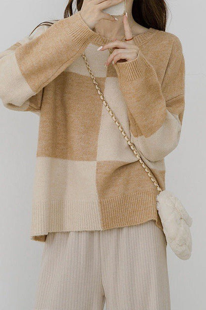 Checkered sweater - Bitsy Gypsy Boutique