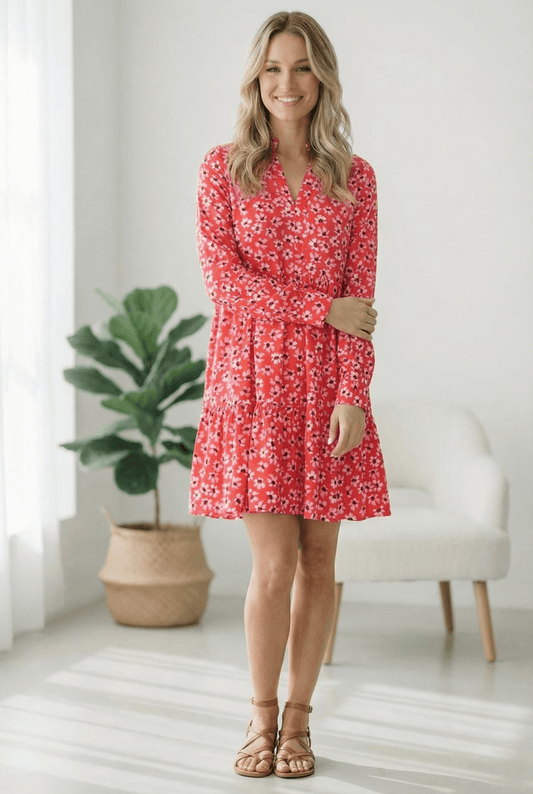 Cherry Blossom Twirl Floral Dress - Bitsy Gypsy Boutique