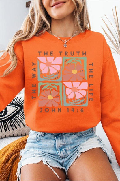 Christian Boho Flowers Graphic Sweatshirt - Bitsy Gypsy Boutique
