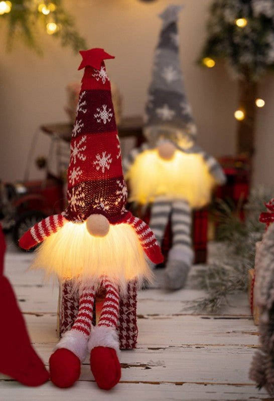 Christmas Gnome Light Up - Long Legs - Bitsy Gypsy Boutique