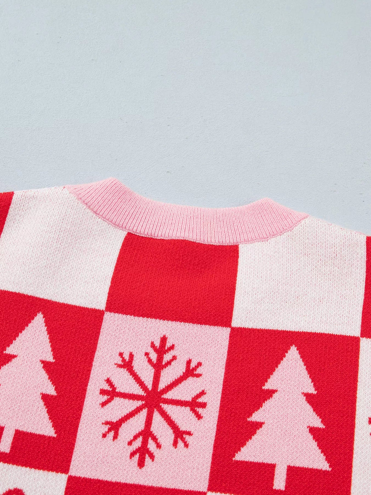 Christmas Plaid Pullover Round Neck Long Sleeve Casual Fit Tunic Knitwear Sweater - Bitsy Gypsy Boutique