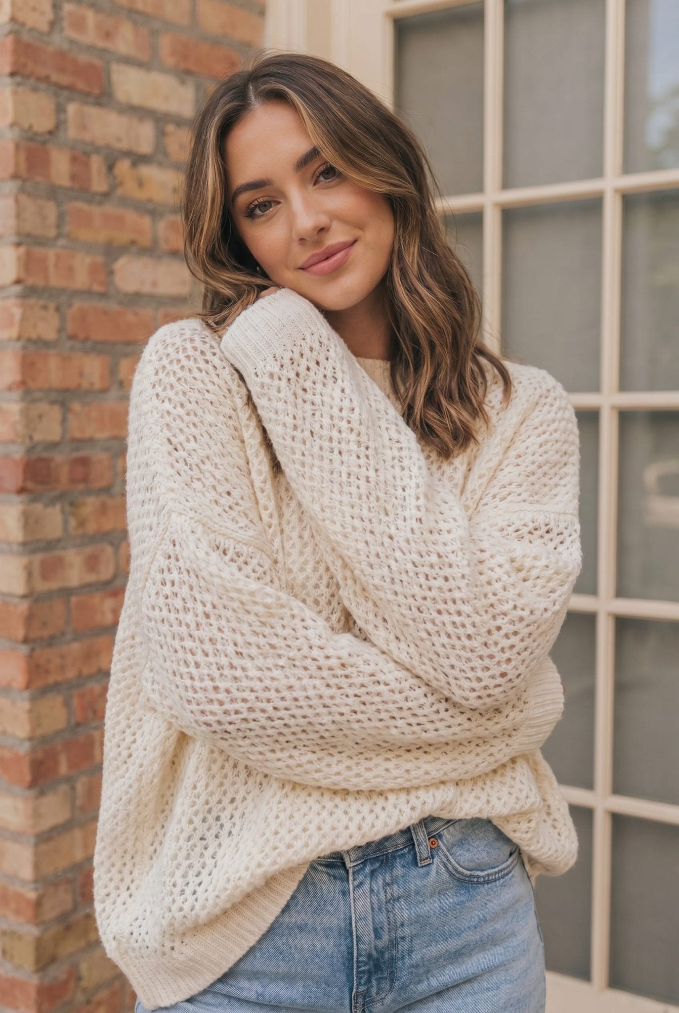 Coastal Breeze Open Knit Sweater - Bitsy Gypsy Boutique