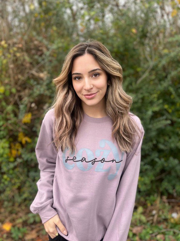 Cold Season Graphic Print Sweatshirt - Bitsy Gypsy Boutique