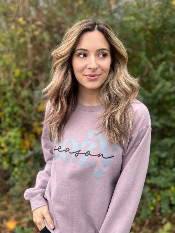 Cold Season Graphic Print Sweatshirt - Bitsy Gypsy Boutique