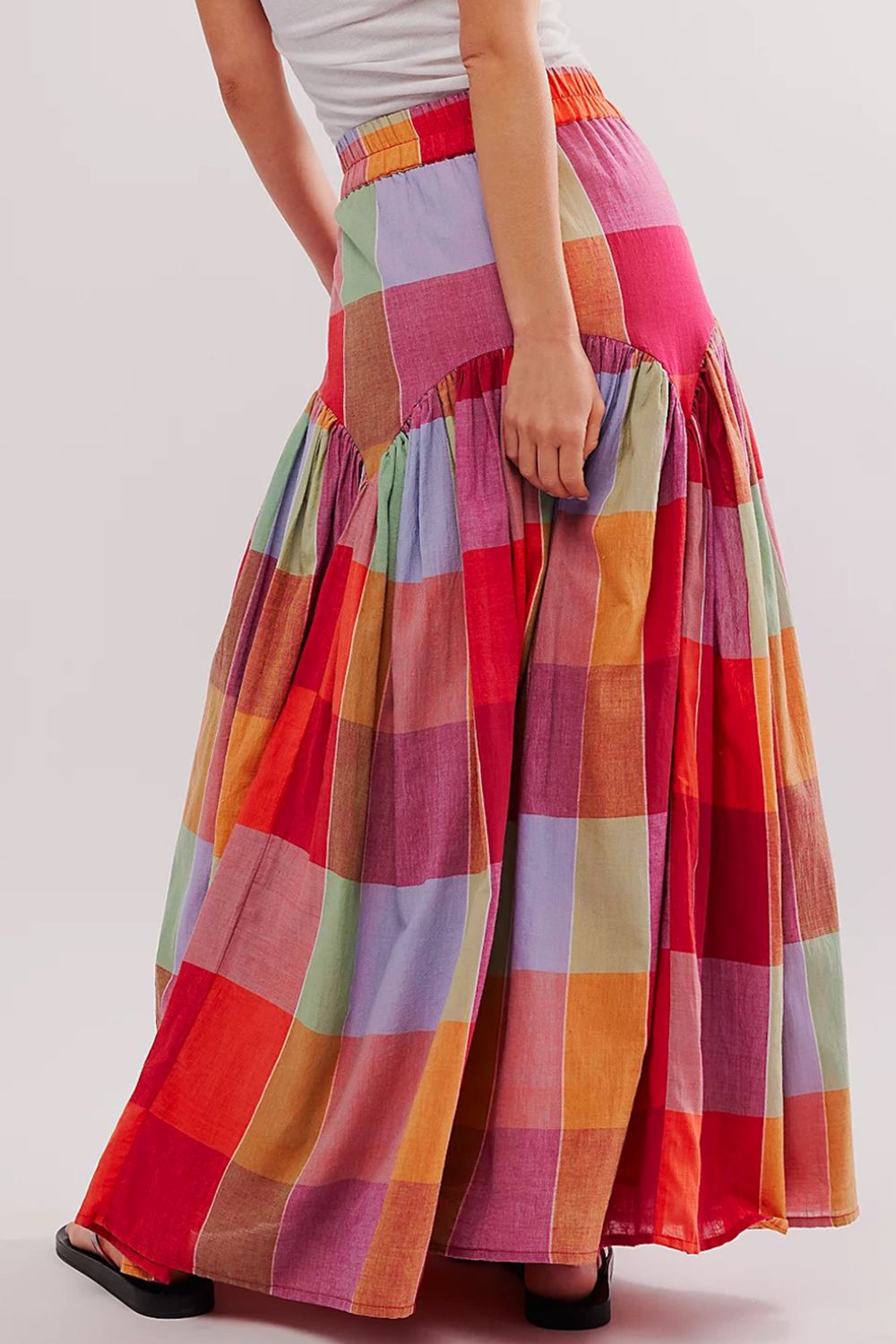 Color Block Elastic Waist Maxi Skirt - Bitsy Gypsy Boutique