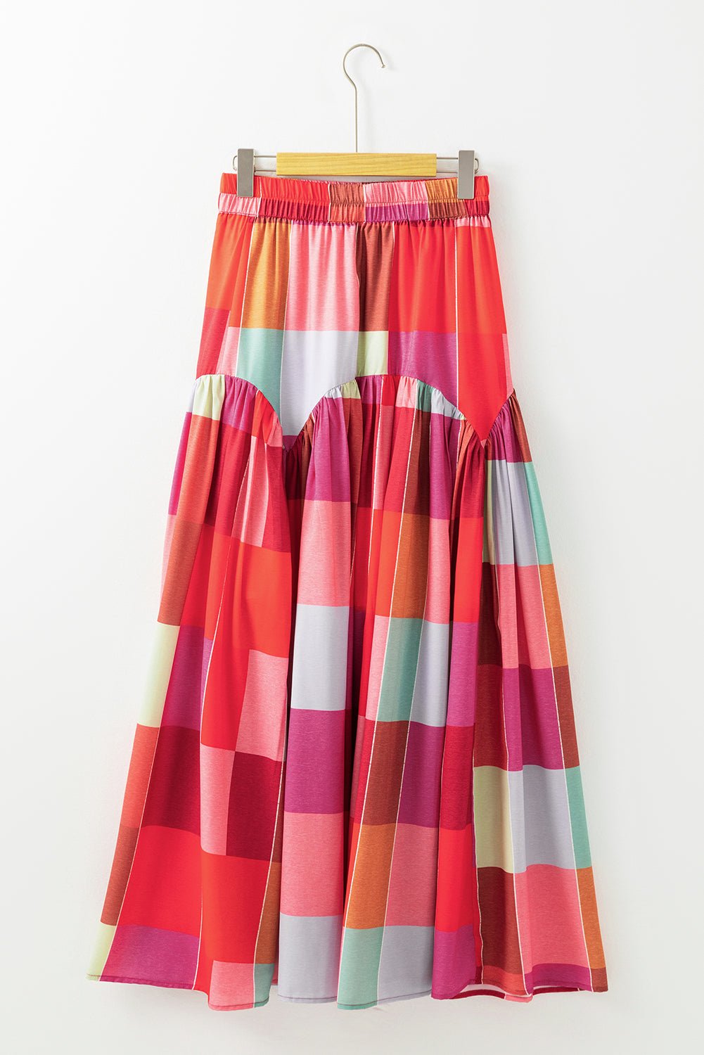 Color Block Elastic Waist Maxi Skirt - Bitsy Gypsy Boutique