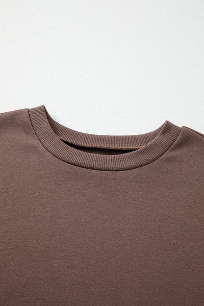 Colorblock Drop Shoulder Pullover Sweatshirt - Bitsy Gypsy Boutique