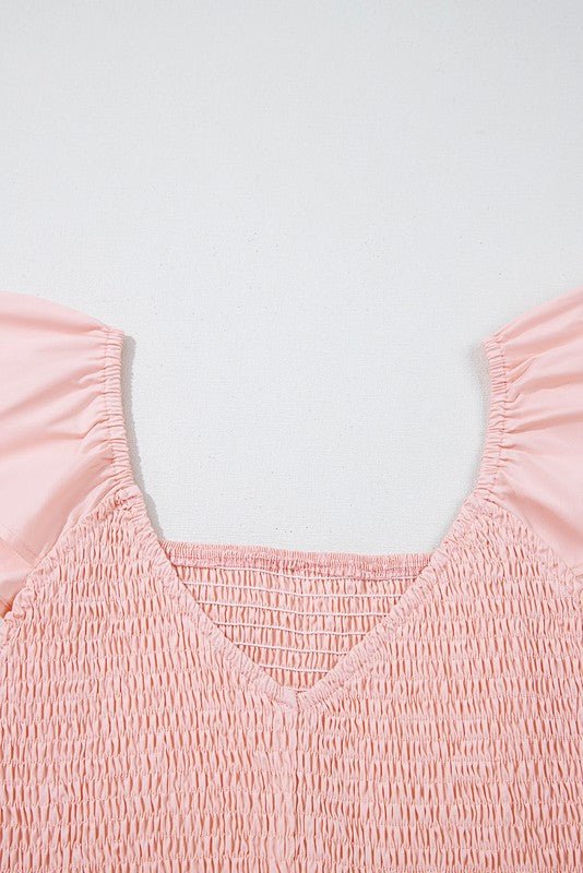 Cotton Flutter Smocked High Waist Ruffle Maxi - Bitsy Gypsy Boutique