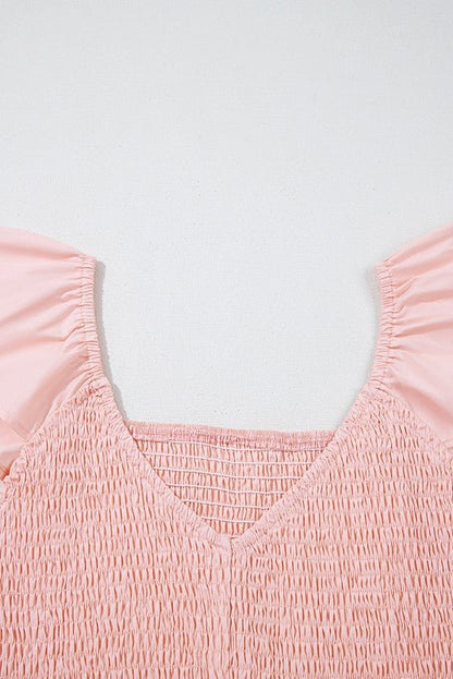 Cotton Flutter Smocked High Waist Ruffle Maxi - Bitsy Gypsy Boutique