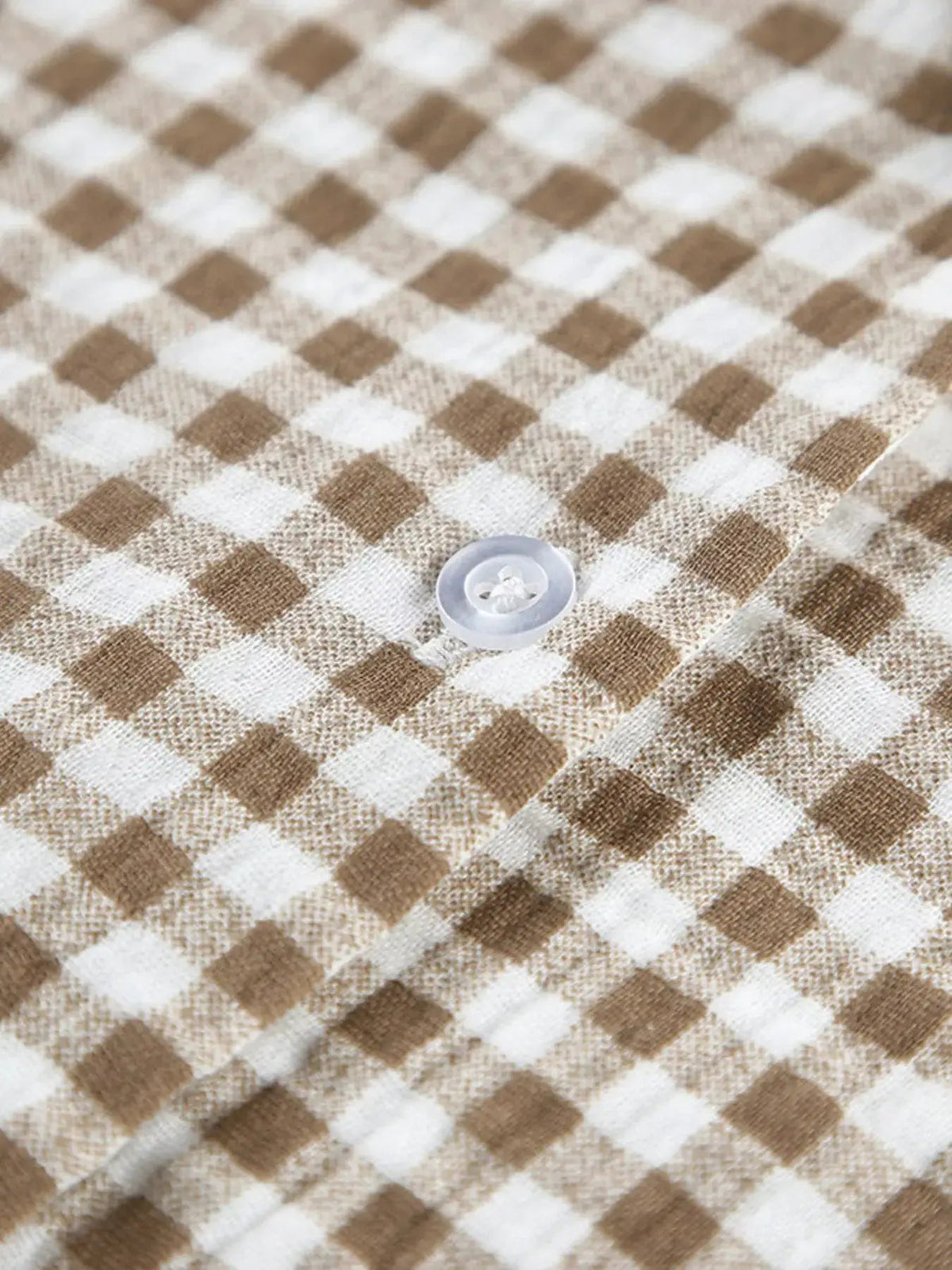 Cotton Gingham Button Front Ruffle Trim Lounge Set - Bitsy Gypsy Boutique