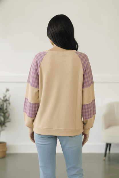 Country Cozy Oatmeal Long Sleeve Thermal - Bitsy Gypsy Boutique