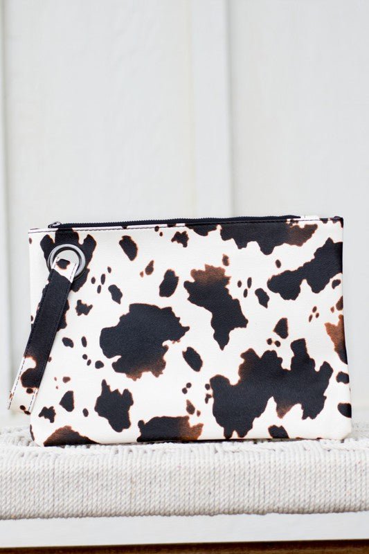 Cow Print Oversized Everyday Clutch - Bitsy Gypsy Boutique