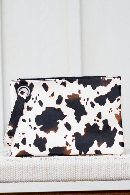 Cow Print Oversized Everyday Clutch - Bitsy Gypsy Boutique