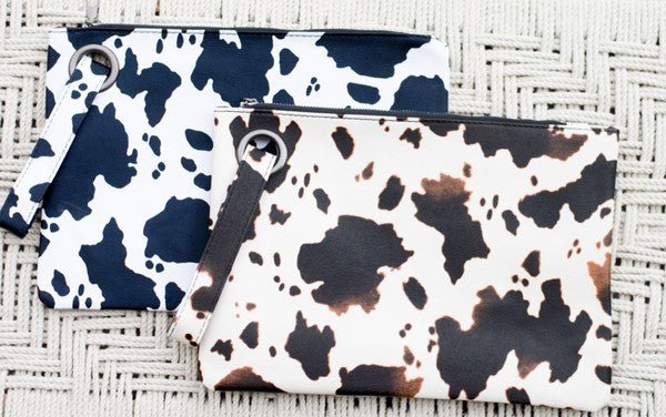 Cow Print Oversized Everyday Clutch - Bitsy Gypsy Boutique