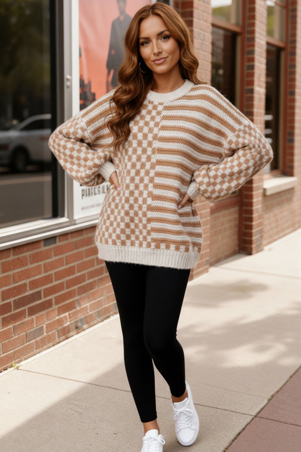 Cozy Crossroads Taupe Sweater - Bitsy Gypsy Boutique