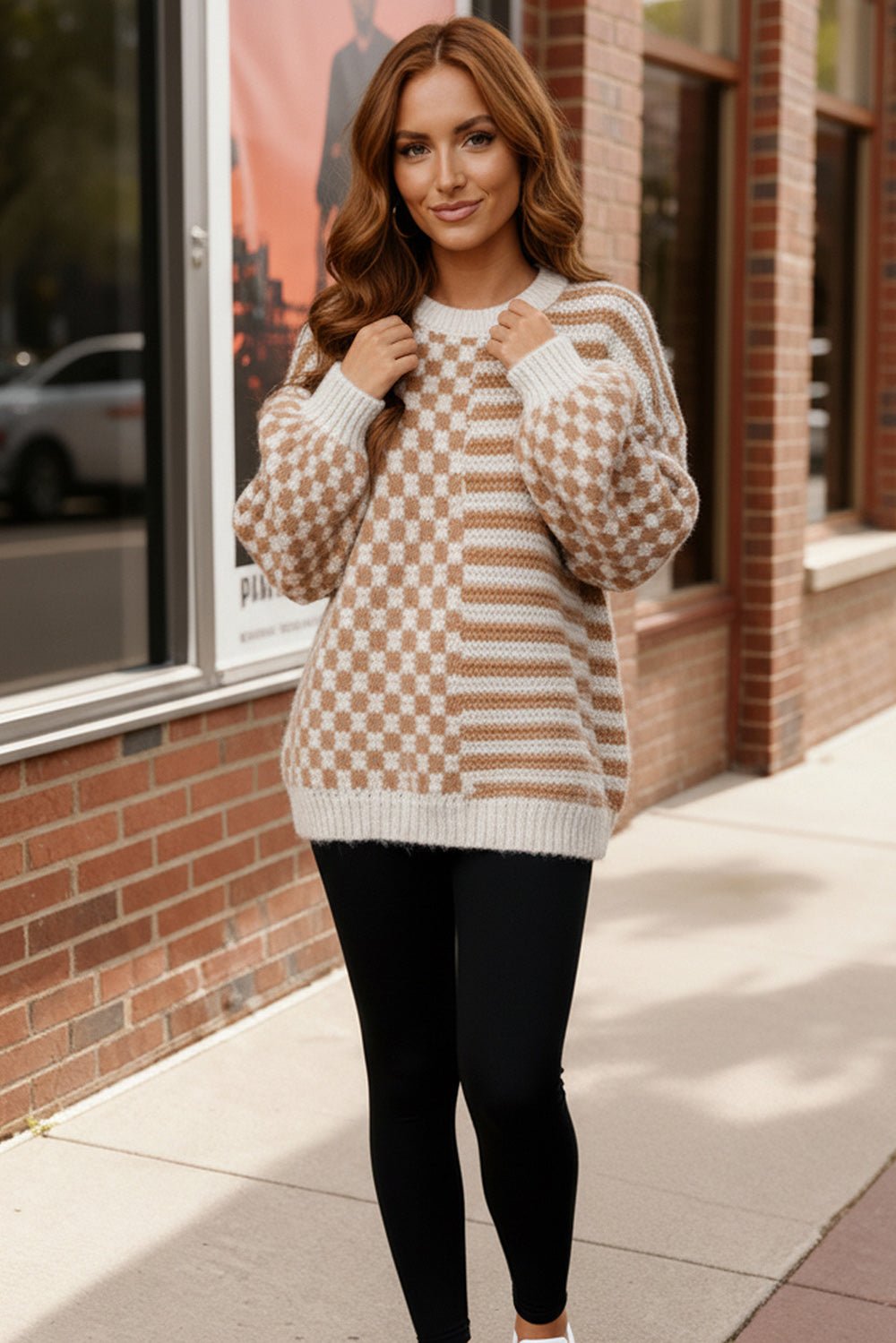 Cozy Crossroads Taupe Sweater - Bitsy Gypsy Boutique