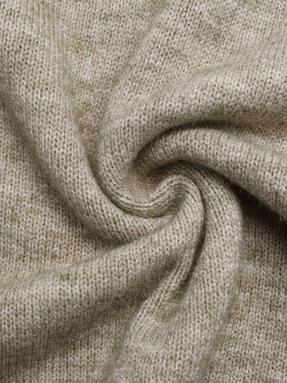 Cozy Mock Neck Sweater with Contrast Trim - Bitsy Gypsy Boutique