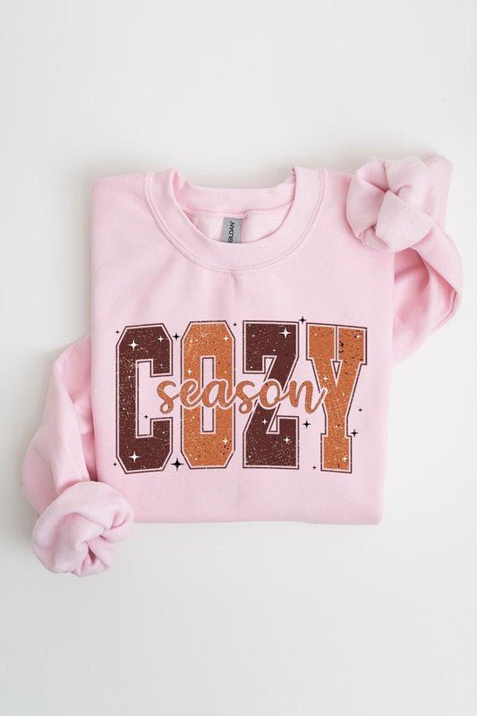 Cozy Season Graphic Fleece Sweatshirts - Bitsy Gypsy Boutique