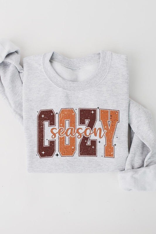 Cozy Season Graphic Fleece Sweatshirts - Bitsy Gypsy Boutique