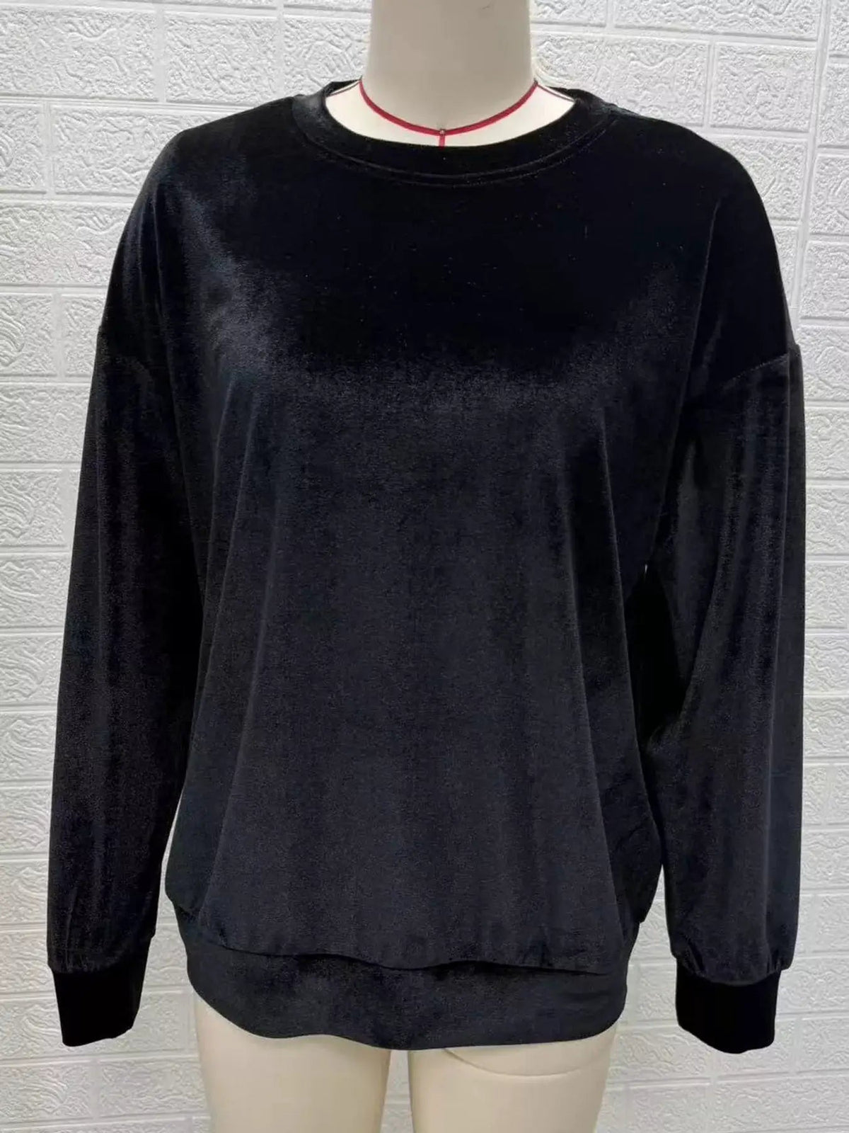 Crew Neck Drop Shoulder Oversized Plus Size Sweatshirt - Bitsy Gypsy Boutique