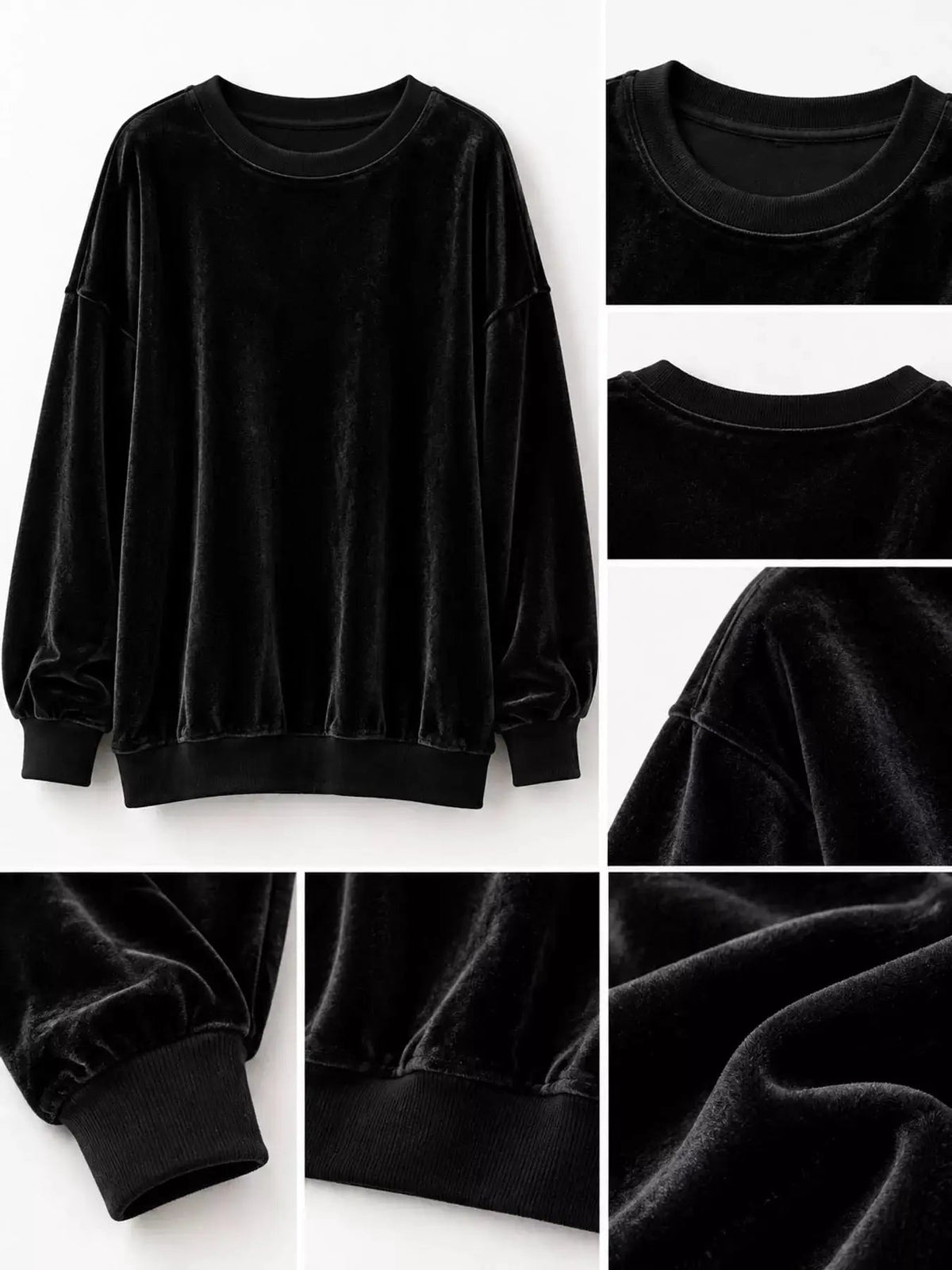 Crew Neck Drop Shoulder Oversized Plus Size Sweatshirt - Bitsy Gypsy Boutique