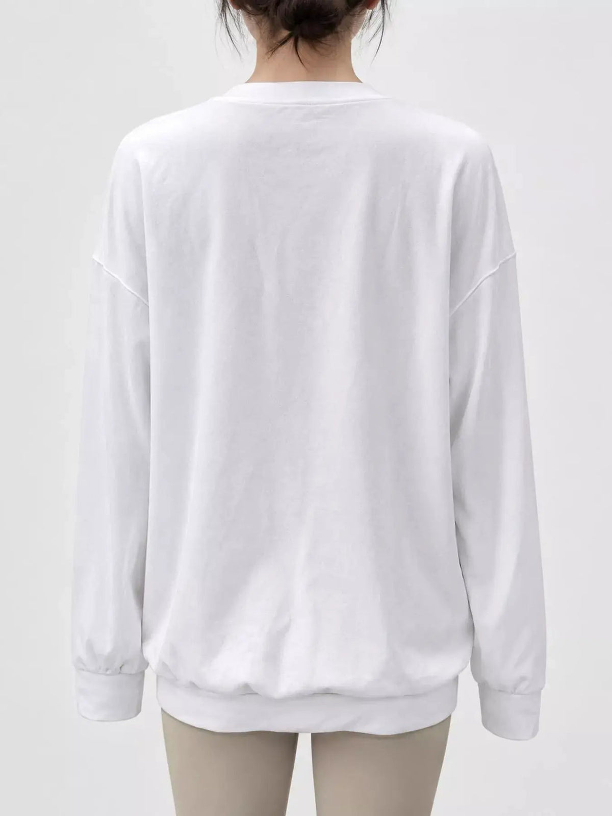 Crew Neck Drop Shoulder Oversized Plus Size Sweatshirt - Bitsy Gypsy Boutique