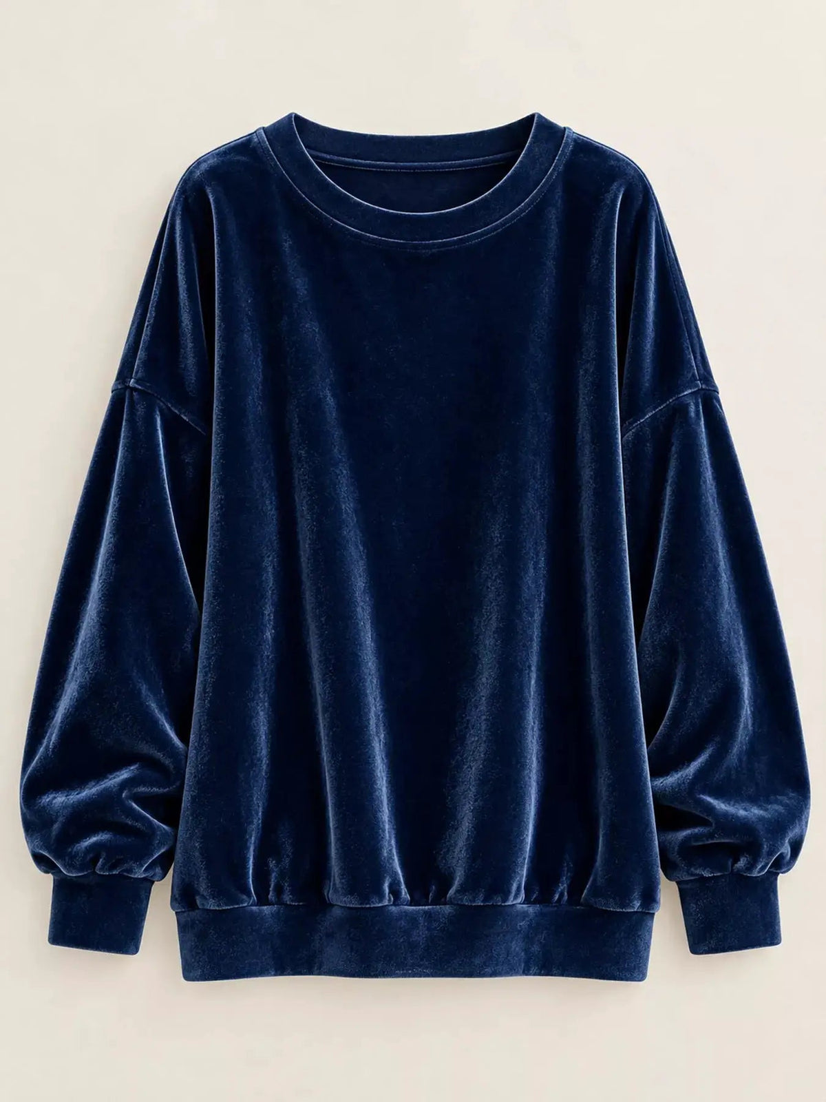 Crew Neck Drop Shoulder Oversized Plus Size Sweatshirt - Bitsy Gypsy Boutique