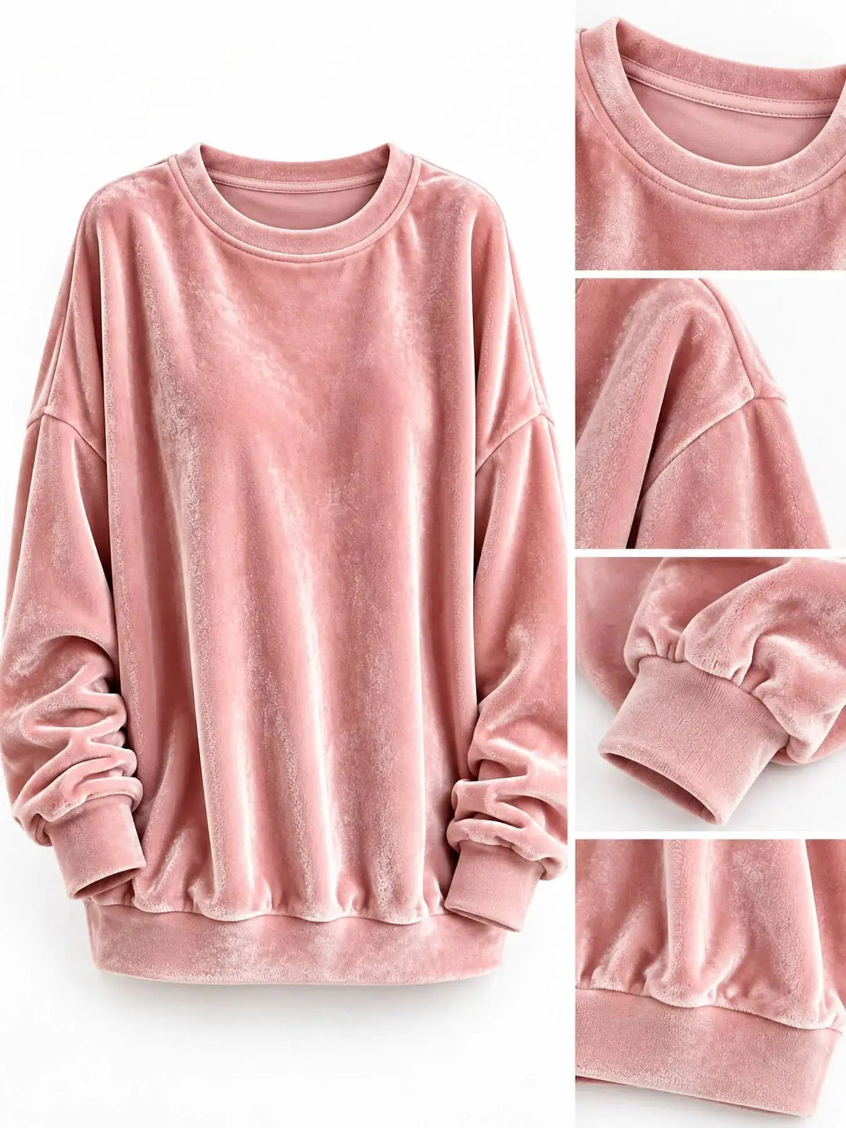 Crew Neck Drop Shoulder Oversized Plus Size Sweatshirt - Bitsy Gypsy Boutique