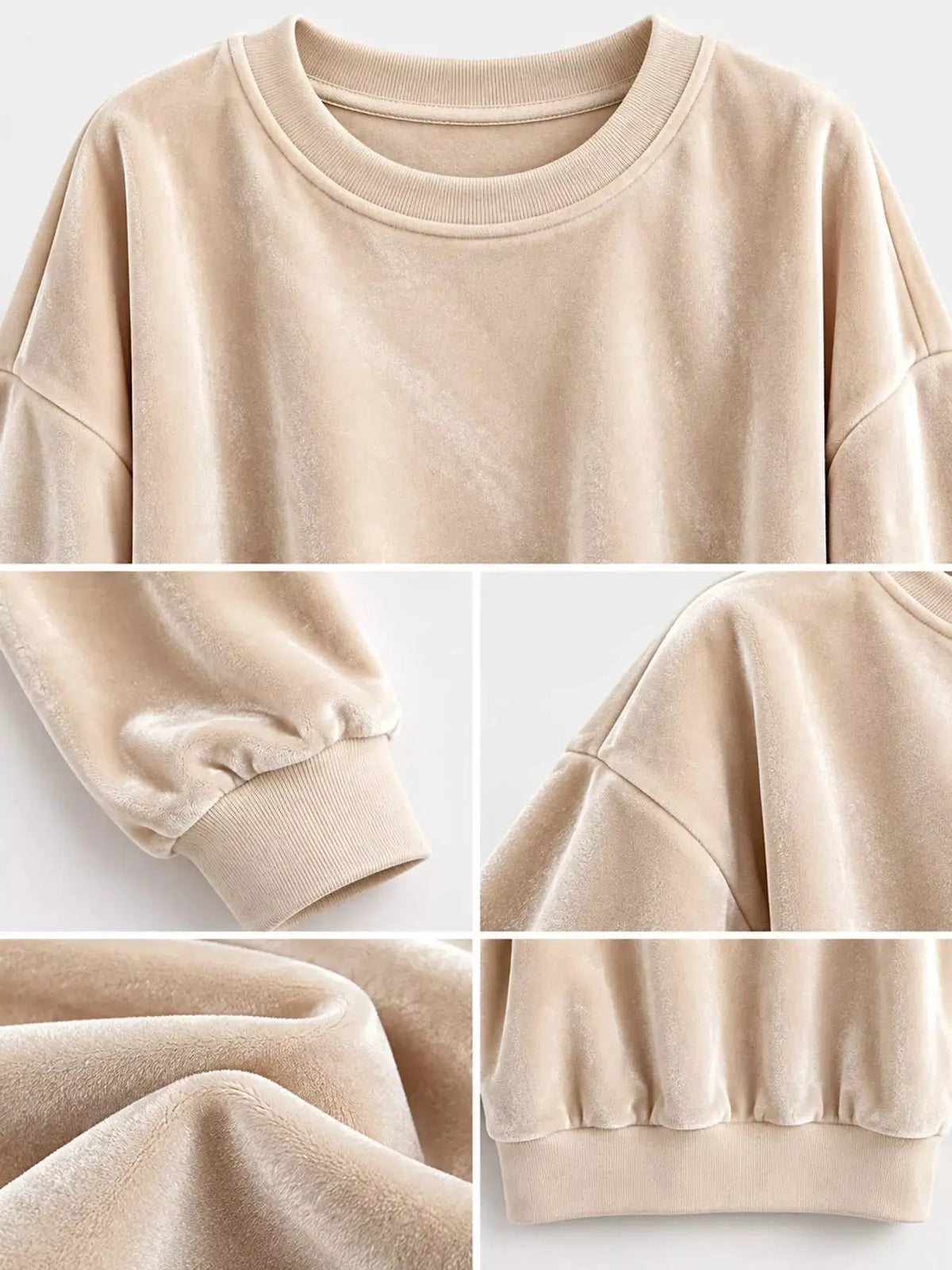 Crew Neck Drop Shoulder Oversized Plus Size Sweatshirt - Bitsy Gypsy Boutique