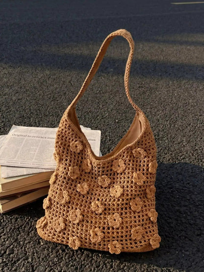 Crochet Floral Shoulder Bag - Bitsy Gypsy Boutique