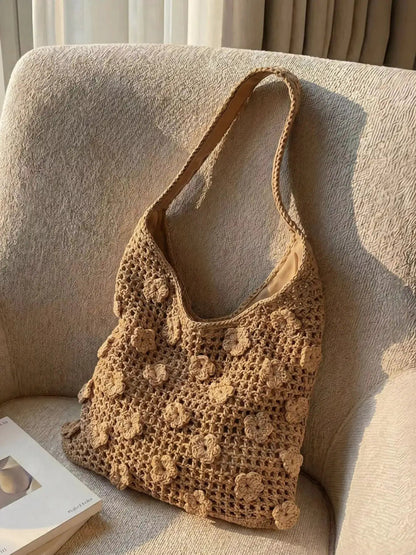 Crochet Floral Shoulder Bag - Bitsy Gypsy Boutique