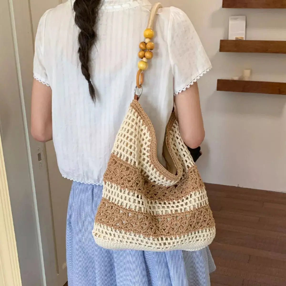 Crochet Knit Shoulder Bag - Bitsy Gypsy Boutique