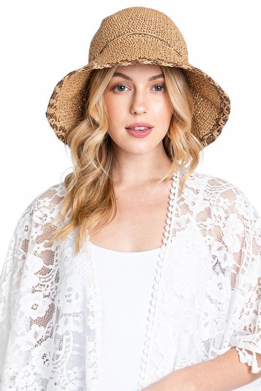 Crochet Straw Bucket Hat - Bitsy Gypsy Boutique
