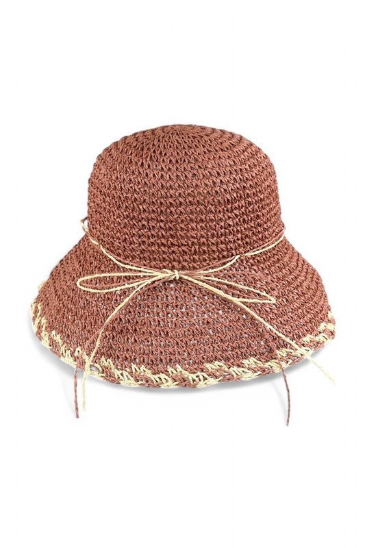 Crochet Straw Bucket Hat - Bitsy Gypsy Boutique