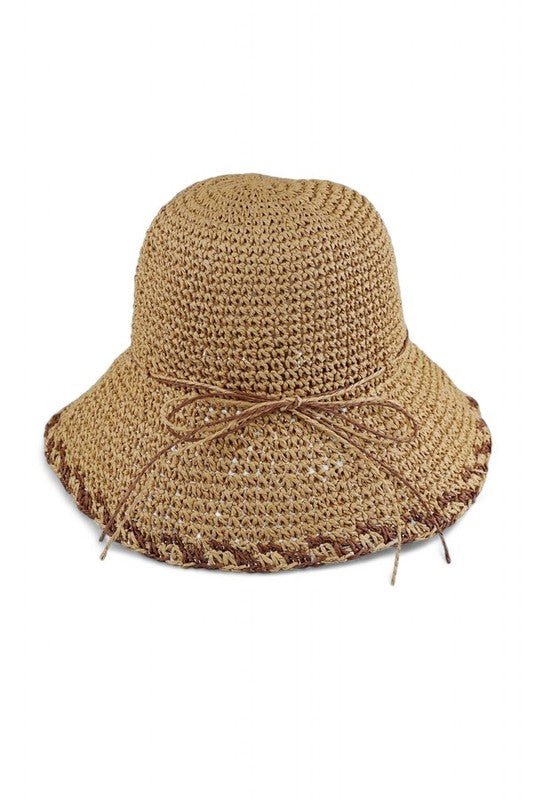 Crochet Straw Bucket Hat - Bitsy Gypsy Boutique