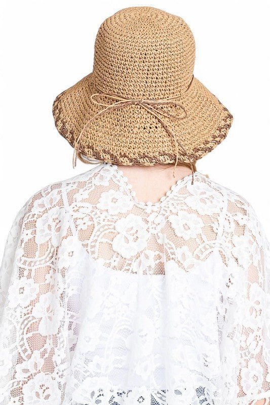 Crochet Straw Bucket Hat - Bitsy Gypsy Boutique