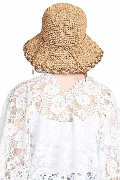 Crochet Straw Bucket Hat - Bitsy Gypsy Boutique